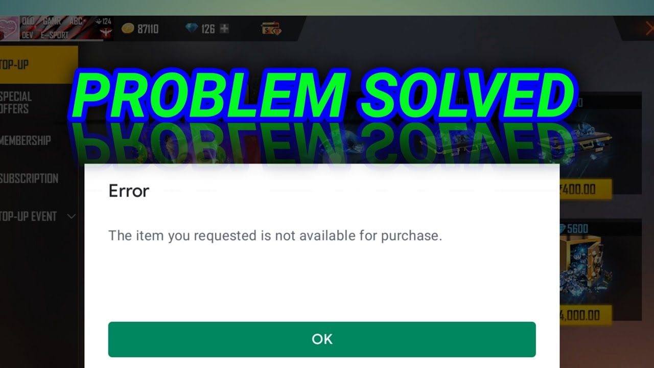 The item you requested is not avaliable for purchase problem solved ...