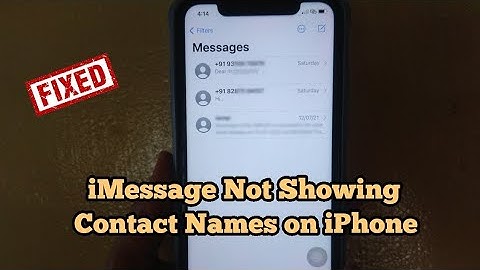iMessage Not Showing Contact Names on iPhone | No Names Only Numbers in iOS 14.7.1/15