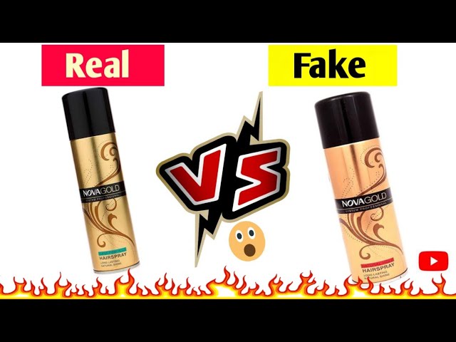 Original Nova Gold Hair Spray V/S Fake Nova Gold Hair Spray - YouTube