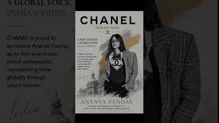 Ananya Panday became CHANEL first-ever Indian brand ambassador