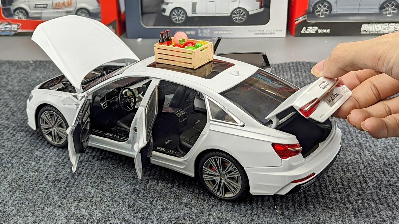1/18 アウディA6 Unboxing of 1:18 scale Audi A6L Diecast Model Car - YouTube