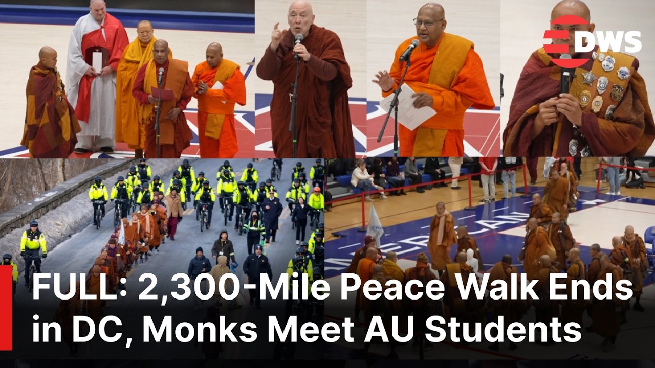 FULL: Buddhist Monks Arrive in D.C, Give Speeches, Meet Students at AU | 2300-Mile Peace Walk | AK1E