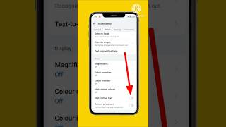 How to On High-Contrast Text In Realme Phone #shorts #youtubeshorts #mobile