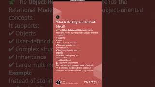 Lesson 3: Relational vs Object-Relational Models Database Models Explained