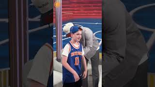 Young fan meets Knicks' Jalen Brunson at "CBS Mornings" #shorts