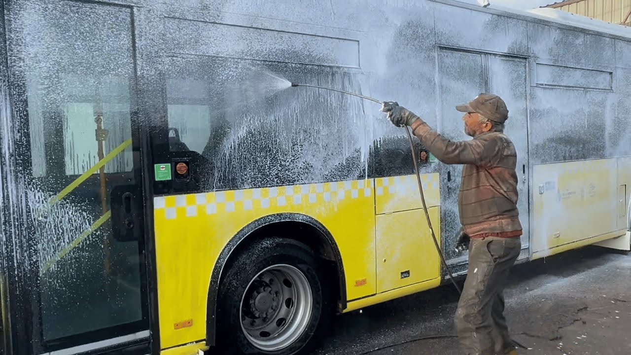 I’m Washing the DIRTIEST Bus I’ve Ever Seen | Satisfying ASMR