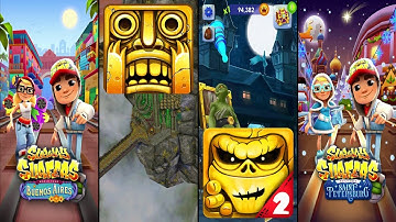 Subway Surfers Buenos Aires Vs Temple Run 2 Vs Zombie Run 2 Vs Subway Surfers Saint Petersburg