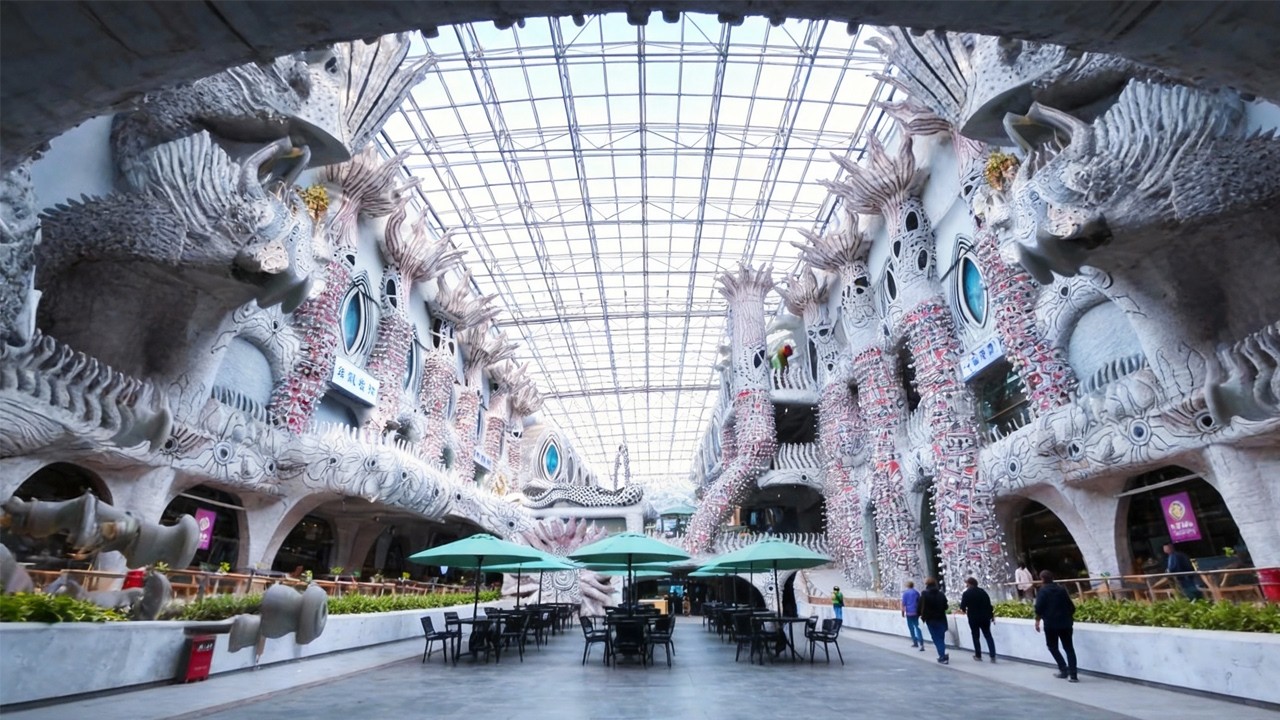 Самая Безумная Школьная Столовая в Китае… или База Инопланетян?