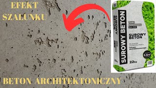 How to obtain architectural concrete with a formwork effect.