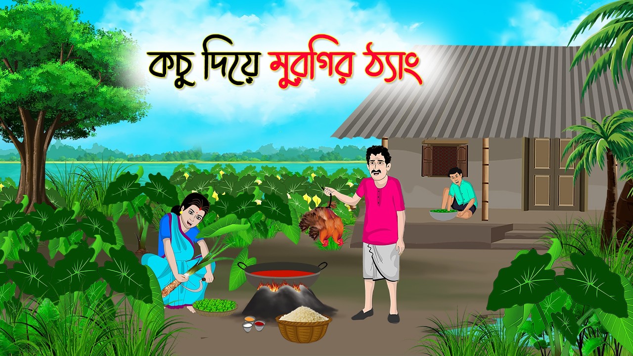কচু দিয়ে মুরগির ঠ্যাং | Notun Bangla Golpo || Mojar Golpo | Thakumar Jhuli