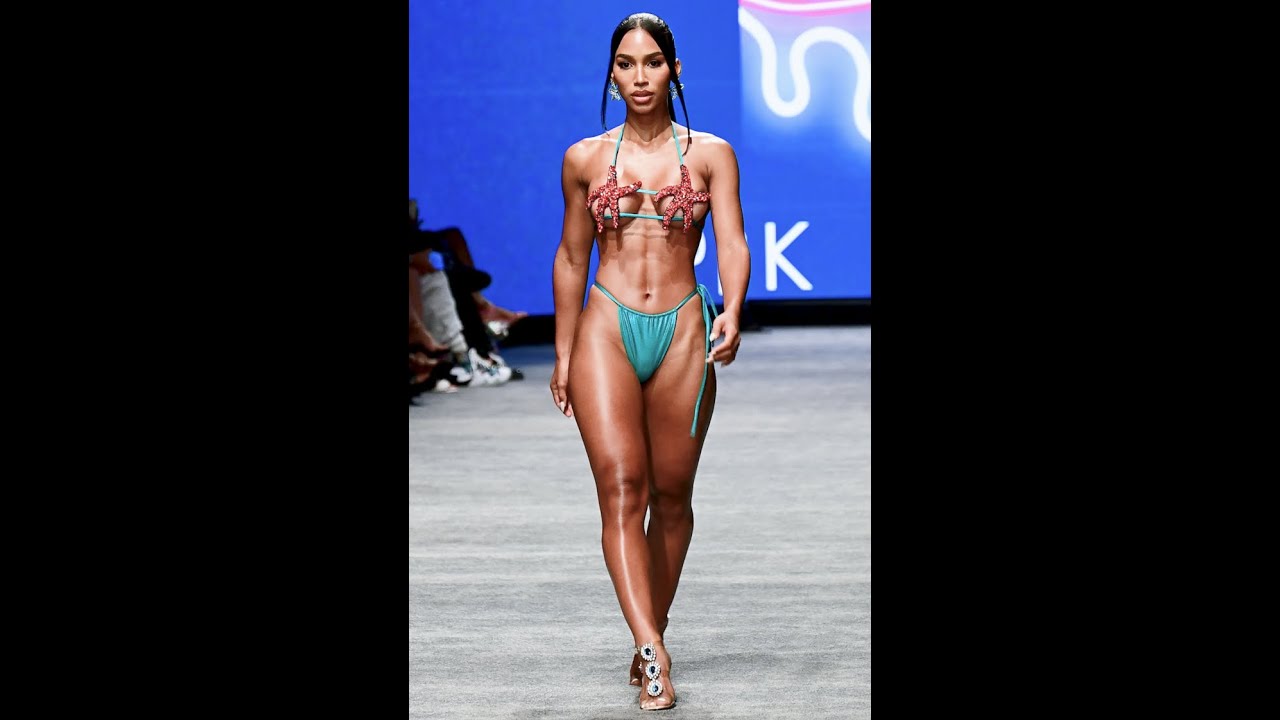 4K Vertical  Slow Motion ] PINK MELON SWIMWEAR  Part-1 | Miami swim week 2023