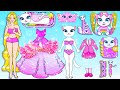 My Talking Angela in Quiet Book 😍 Barbie Pink Kitty School Supplies DIY | WOA Doll Channel