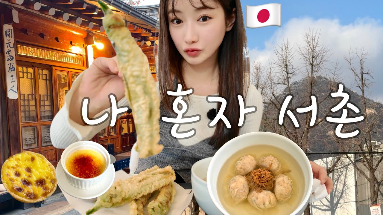 일본 모델 | 나홀로 서촌 당일치기 VLOG 🇰🇷고추튀김·만둣국 먹방 + 한옥 감성 카페☕️