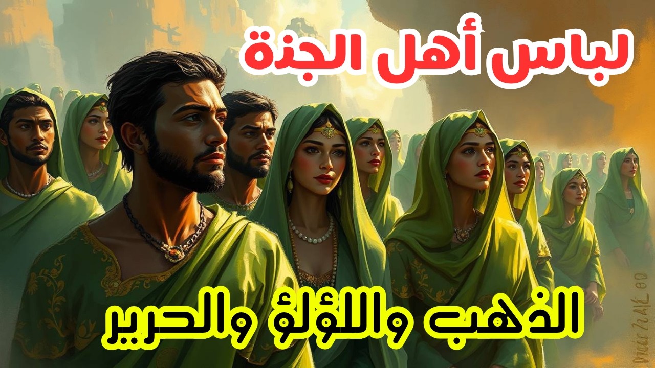 لباس أهل الجنة | وصف لا يُصدق لثياب المؤمنين في الجنة - مشاهد خيالية بالذكاء الاصطناعي