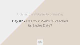 Architecture Website Fix: Day 23 of 30