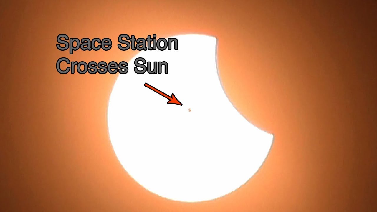 Space Station Crosses Sun During Eclipse - Video