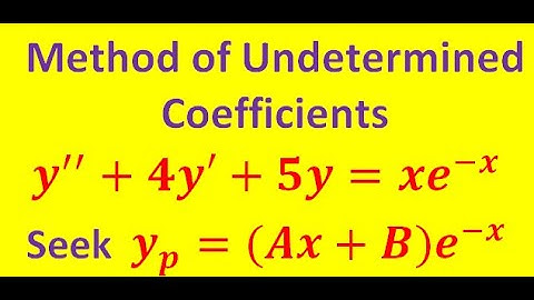 Method of Undetermined Coefficients (Part 1)