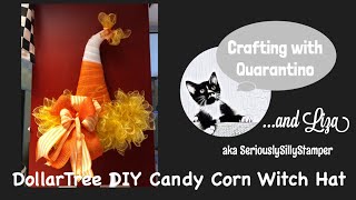DollarTree DIY Candy Corn Witch Hat