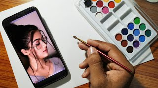 Rashmika Mandanna Drawing with CAMEL (₹60 Rupees ) Watercolor