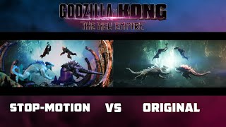 Godzilla x Kong  The New Empire | Final Battle StopMotion vs Live Action | The SwitchMotion [4k]