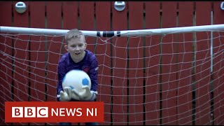 Young goalkeeper gets custom-made gloves to help achieve his dreams screenshot 1