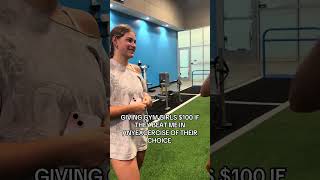 $100 if you can beat me at any exercise