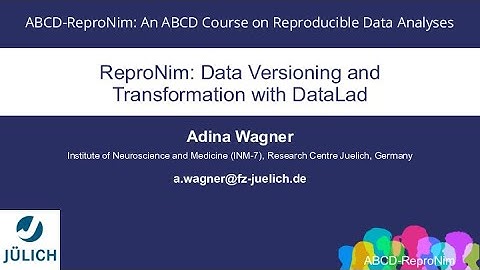 Data versioning and transformation with DataLad