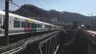 E257系特急かいじ112号 大月橋通過