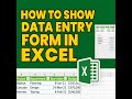 “Excel Data Entry Form Tutorial (2007–2019) | Easy Step-by-Step Guide”