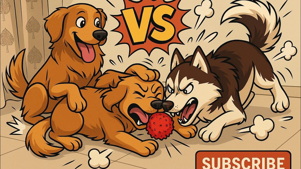 Coco vs Bella vs Maya 🔥 Red Ball Fight | Cartoon Dog Battle 🐕💥