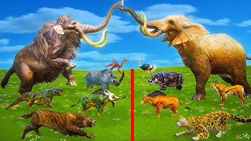 Prehistoric vs Modern Ancestor Animals - Animals Revolt Battle Simulator