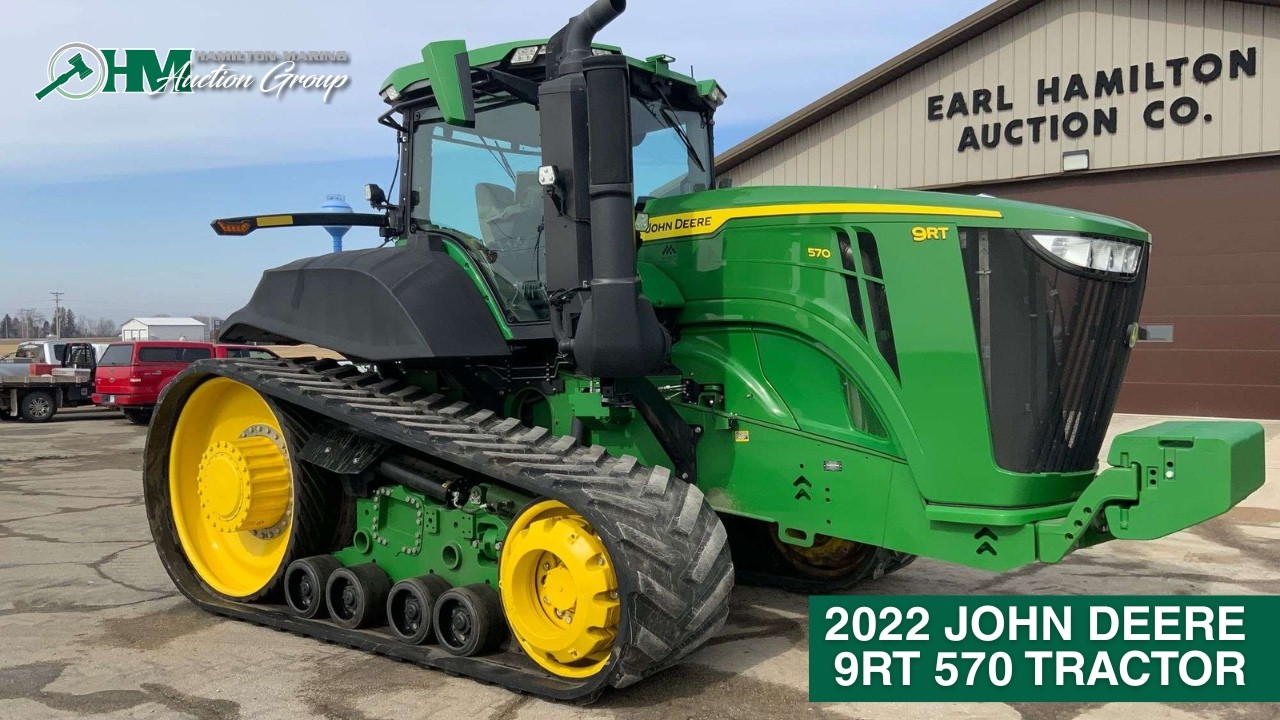 2022 John Deere 9RT 570 Tractor Selling at Auction March 28, 2026