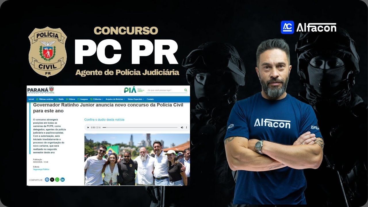Concurso Polícia Civil PR |  EDITAL NESTE ANO 2026 | Prof Thiago Pereira