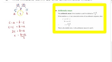 The Middle Term as the arithmetic mean in an arithmetic sequence