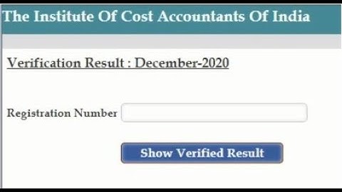 CMA VERIFICATION RESULT FOR DECEMBER 2020 TERM