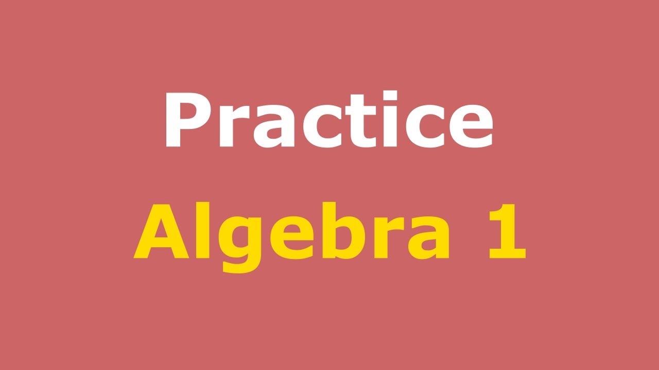 ⁣Algebra 1 Practice Full Course | Practice Sets | Practice Test Solutions