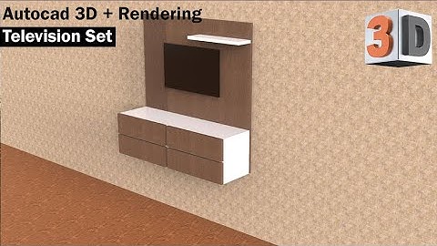 AutoCad 3D Tutorial - Television Set (TV) + Rendering