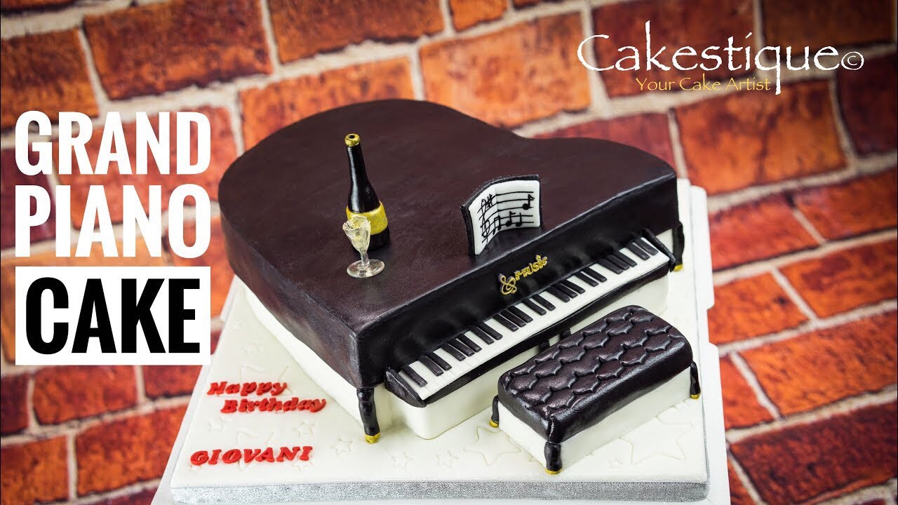 How To Make A Grand Piano Cake With Chocolate Moist Cake Recipe Youtube