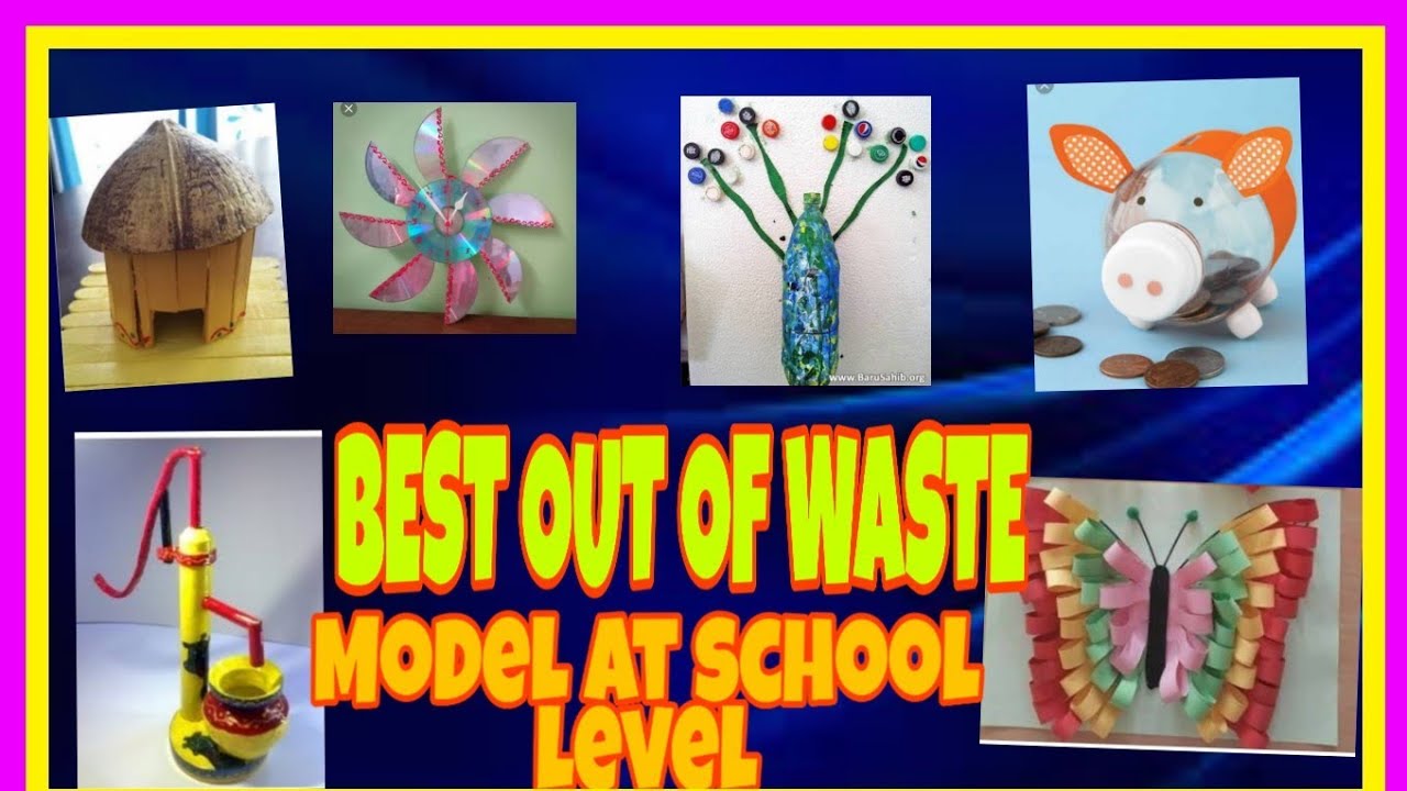 Best out of waste model example at school level - YouTube