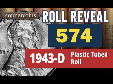 Coin Roll Hunt Reveal #574 : 1943-D Plastic Tubed Roll