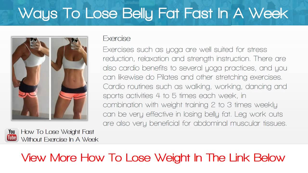 Ways To Lose Belly Fat Fast In A Week - YouTube