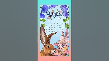 August  2023 Calendar 📅 art #calendar