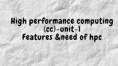 High performance computing in cloud computing |unit -1|cloud computing