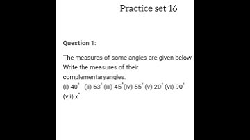 7th maths chapter 4 practice set 16 || Angles and Pairs of Angles ||