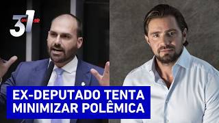 Eduardo diz que R$ 134 mi para filme sobre Jair Bolsonaro é “até barato” e nega relação com Vorcaro