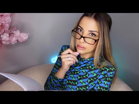 ASMR ROLEPLAY | PSİKOLOĞUN SANA SORULAR SORUYOR  | TÜRKÇE ASMR