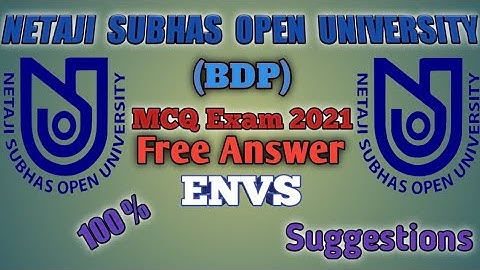 NSOU BDP Final Exam Answer 2021✍️ ENVS MCQ Question Answer (set-1)