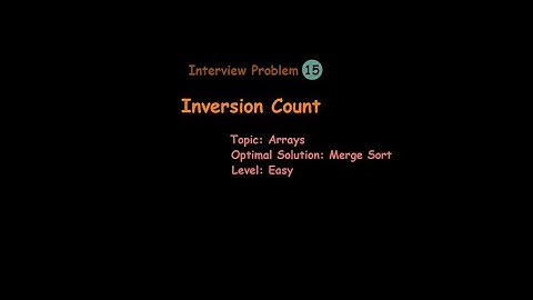 Inversion Count
