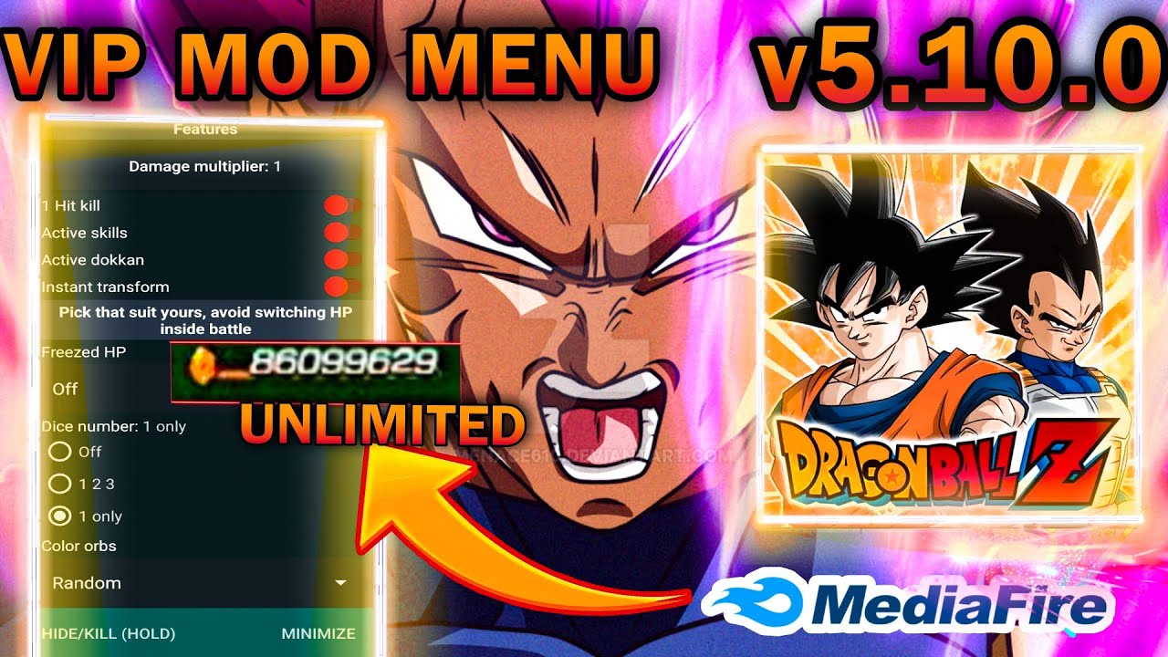 DBZ DOKKAN BATTLE VIP MOD v5.10.0 (UNLIMITED DRAGON STONES) YouTube