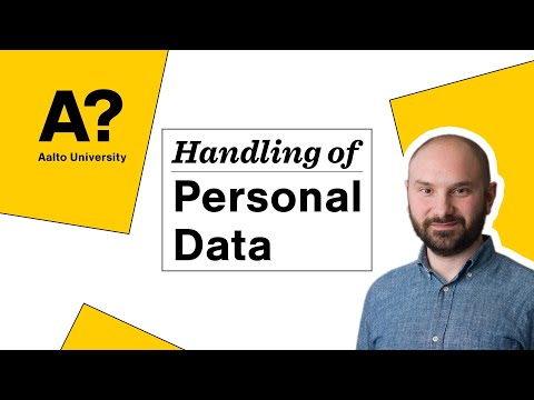 Handling of Personal Data, 16.3.2022 (Aalto University)